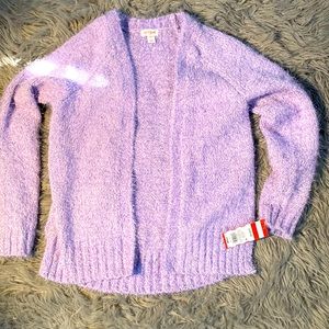NWT Cat & Jack Purple girls glittery Sweater Size L (10/12) (2 for $15)